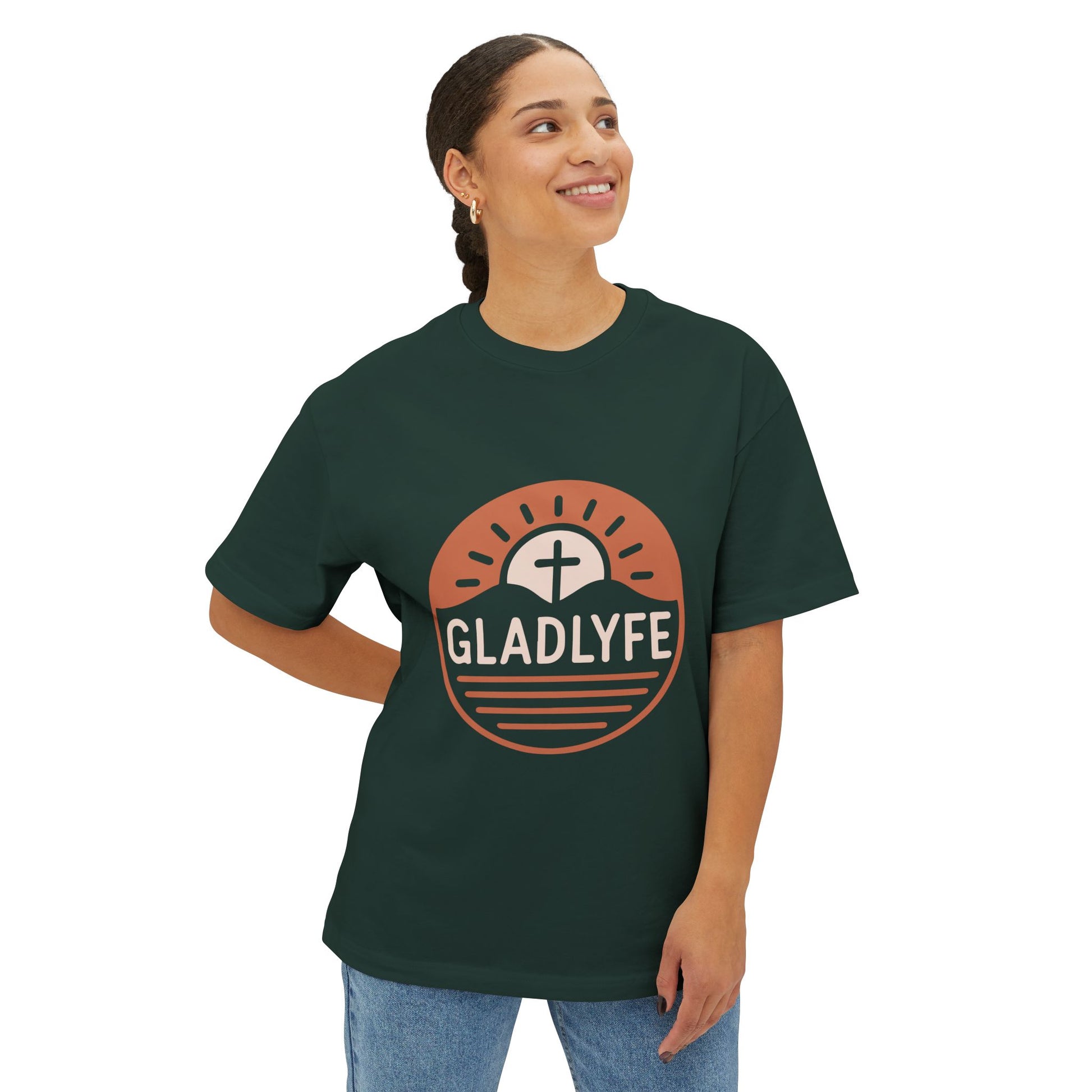Spiritual Oversized Tee, Christian T-Shirt, Faith-Based Apparel, Relaxed Fit Top, Inspirational Graphic Tee
