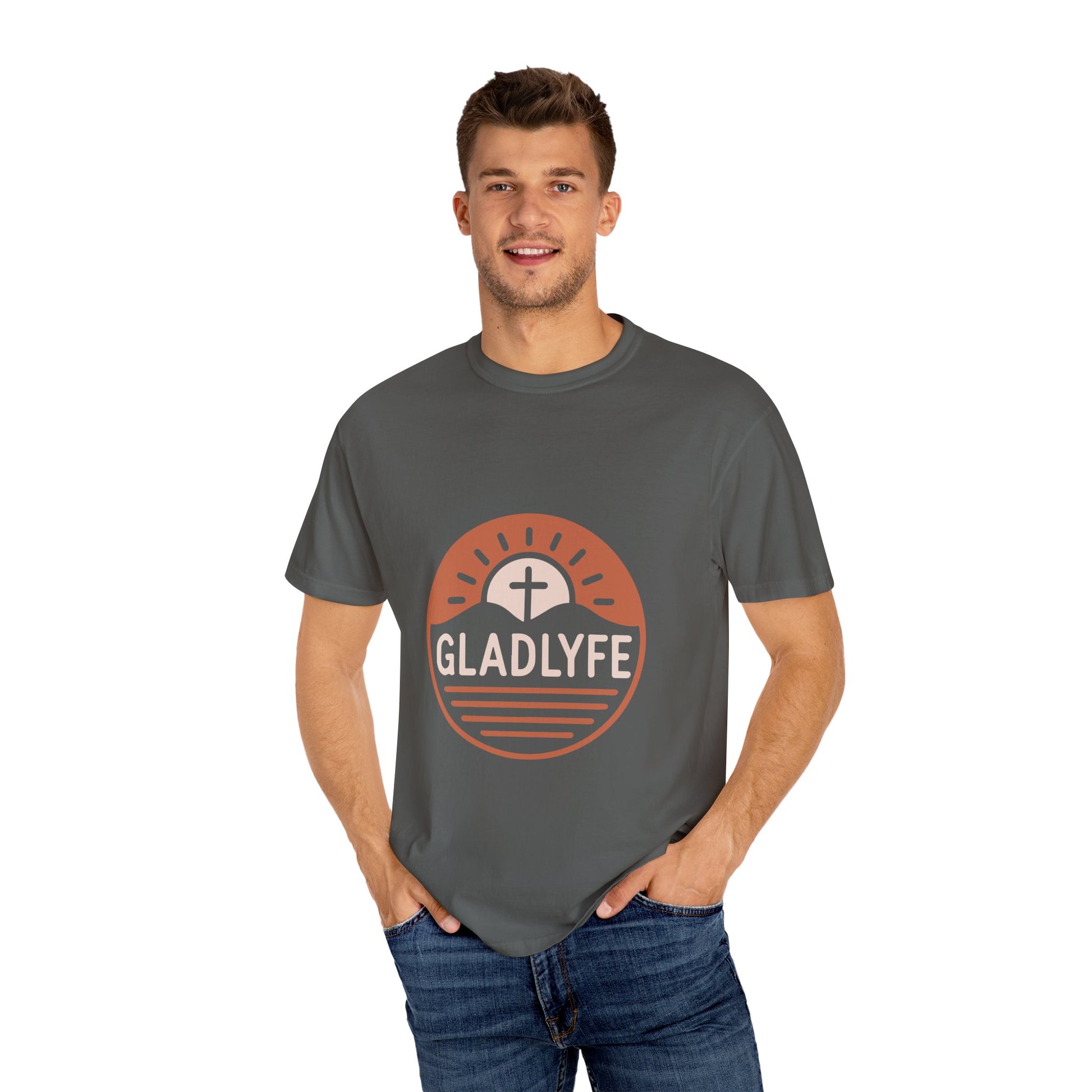 Sunrise Faith T-shirt | Unisex Garment-Dyed Tee | Christian Apparel, Inspirational Shirt, Casual Everyday Wear, Gifts for Him/Her