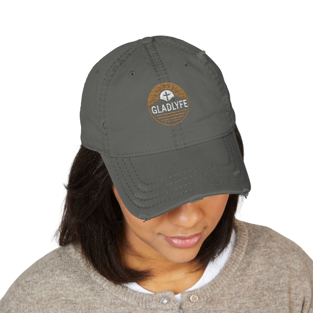 Distressed Dad Hat with Gladlyfe Embroidery | Casual Style Cap for Outdoor Adventures, Gifts for Dads, Trendy Accessory, Summer Hat, [...]